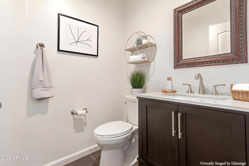 virtually staged powder room