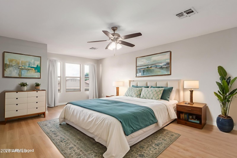 Virtally Staged Primary Bedroom