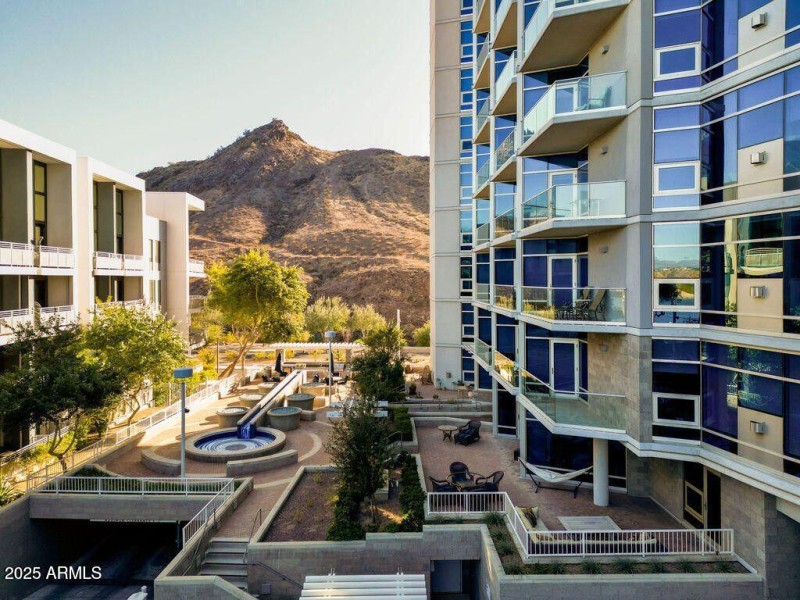 Drone shot of the Patio