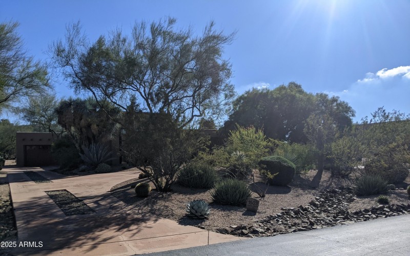 Circular driveway with two car garage