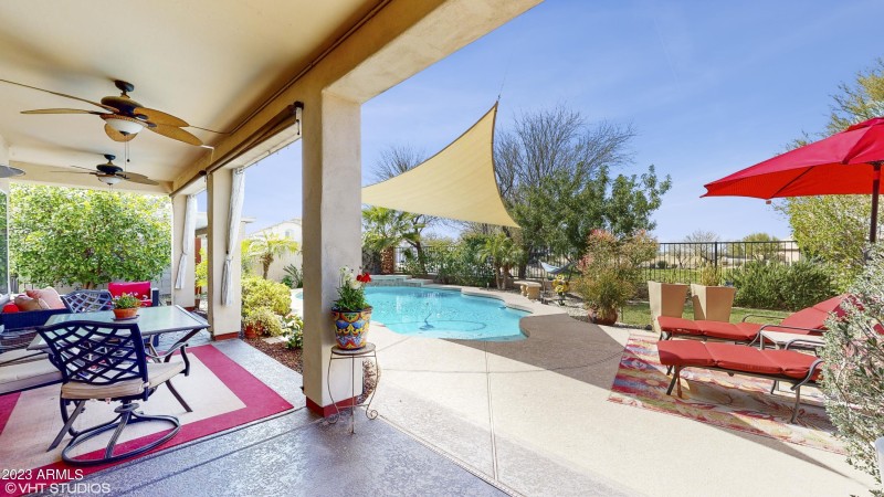Covered Patio with Pool