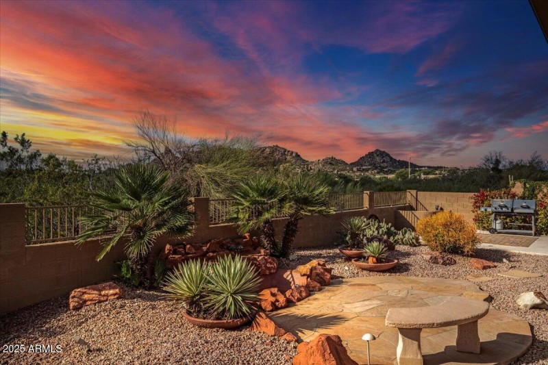 Backyard with sunset1