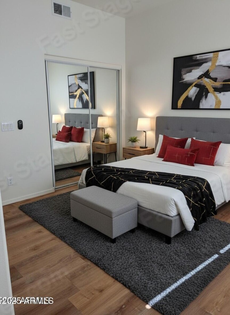 bedroom virtually staged