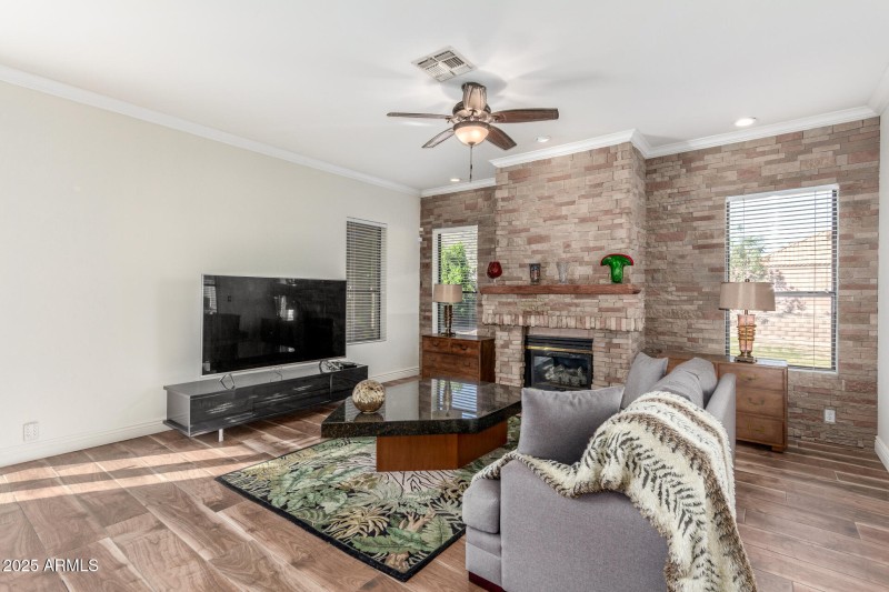 Stone Fireplace Feature Wall