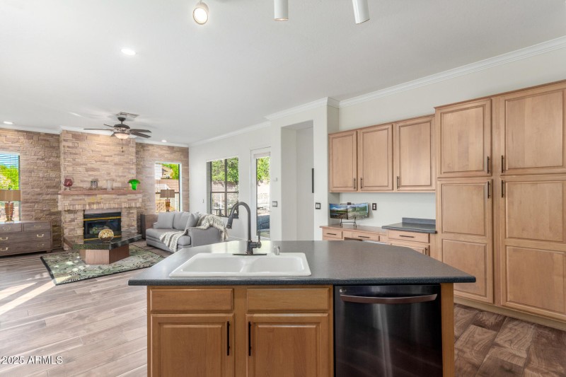 Kitchen Overlooking Living Area