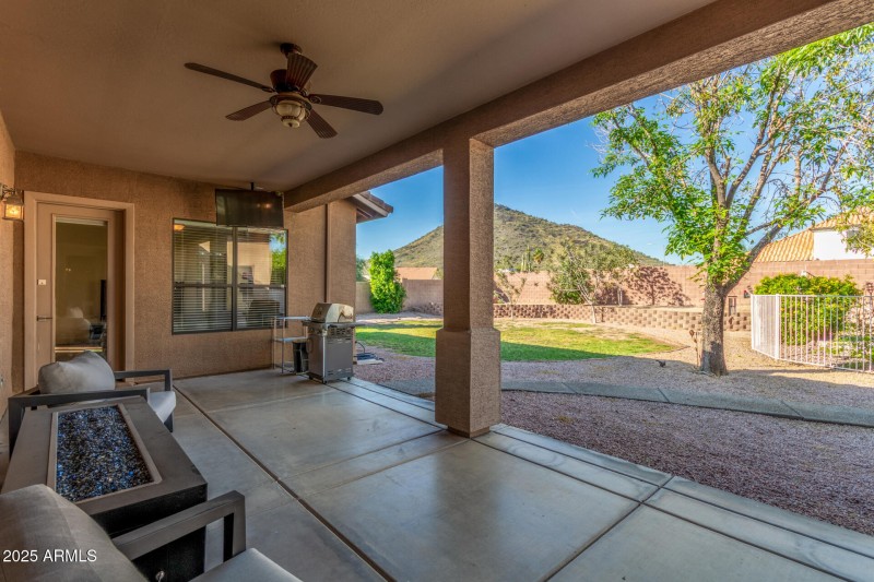 Covered Patio with Mountain Views