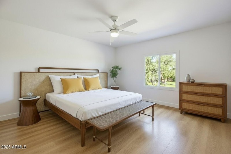 Virtually Staged Primary Bedroom