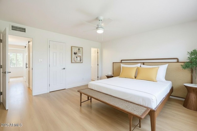 Virtually Staged Primary Bedroom