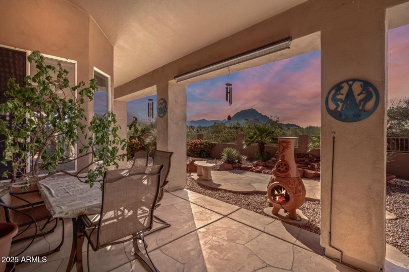Troon evening view through the porch