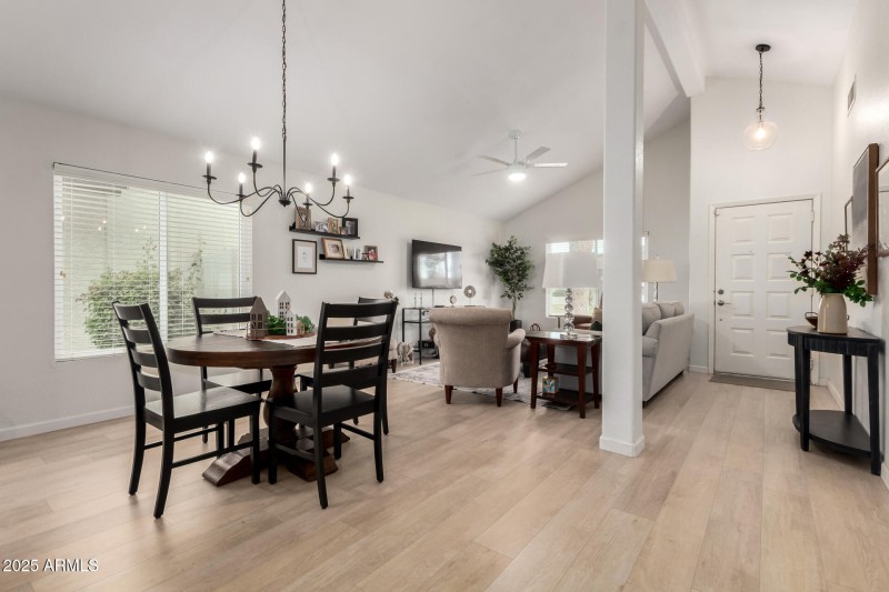 vaulted ceilings for open airy feel