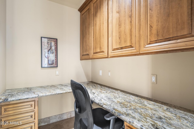 Work station off kitchen