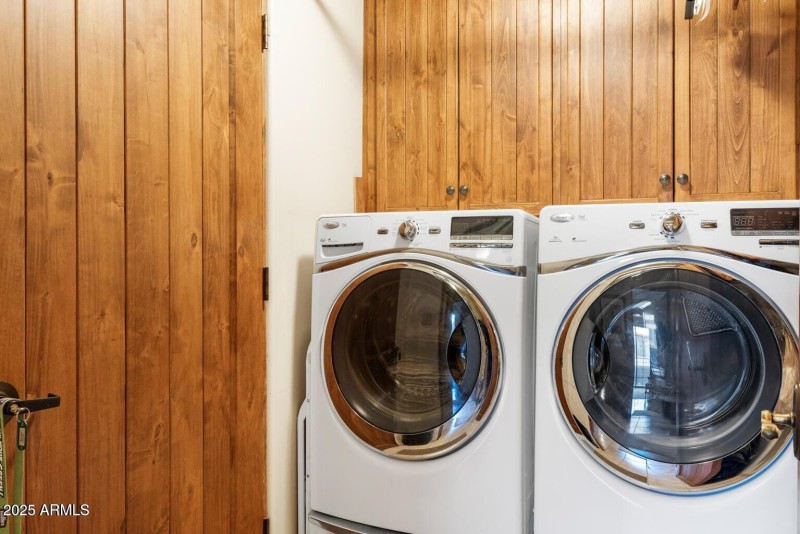Laundry, washer and dryer stay.