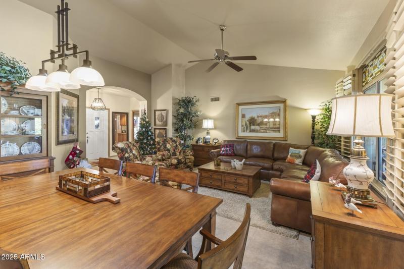 Living with Christmas tree