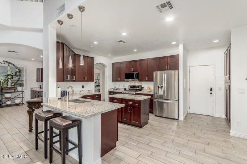128th - Open Concept Kitchen with Drop L