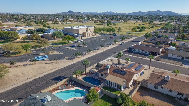 Located next to a huge park