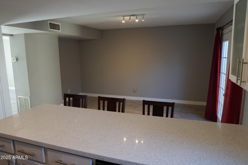 Kitchen counter to family room