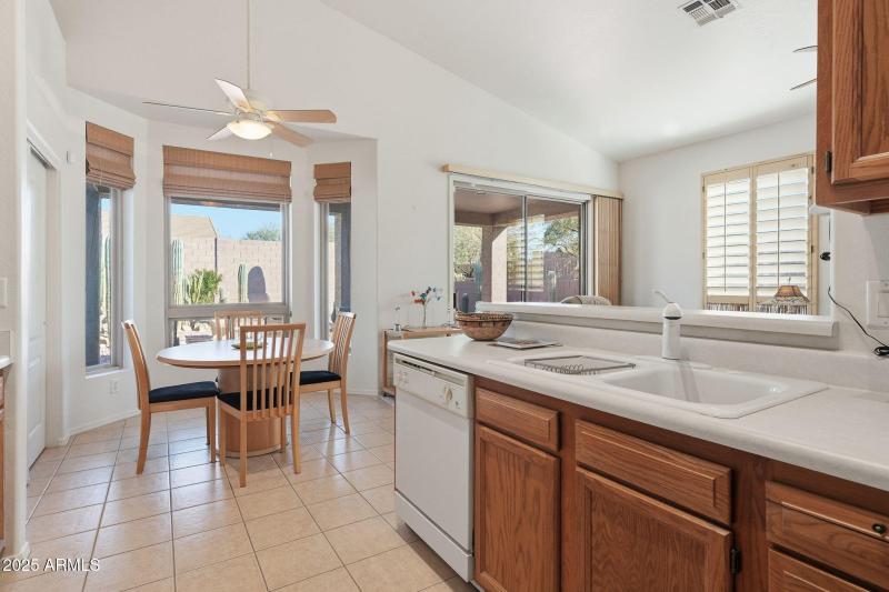 Kitchen w/view to backyard