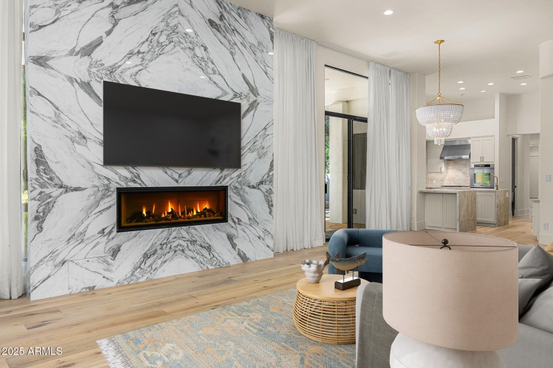 family room virtual staged