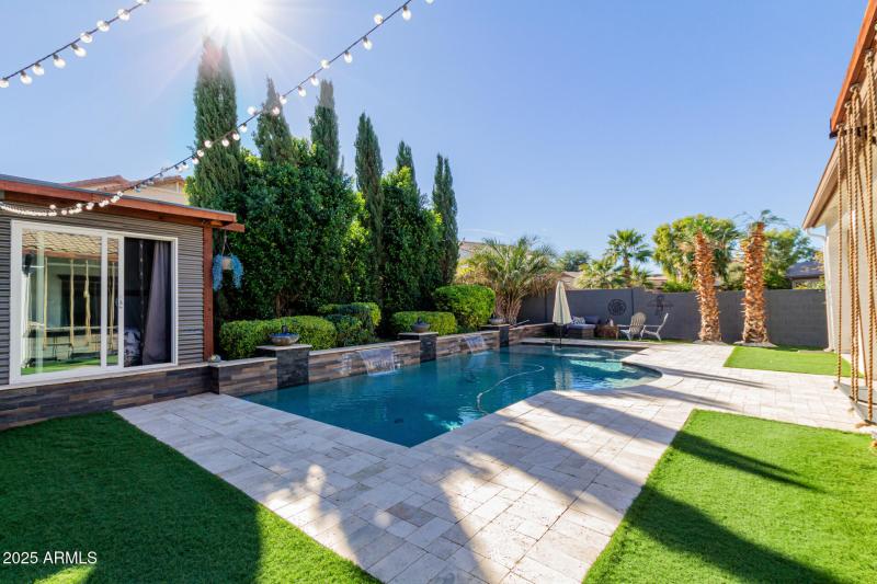 backyard / pool / "she shed"