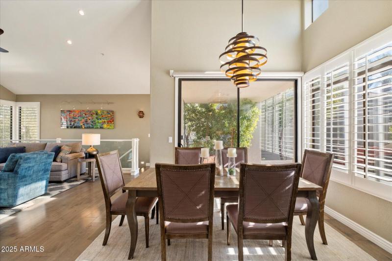 Dining Room Open to Patio