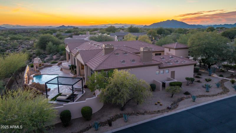 Aerial View At Twilight