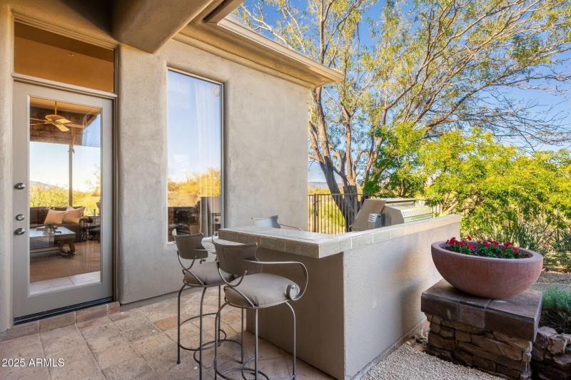 Built in BBQ w bar facing mountain views