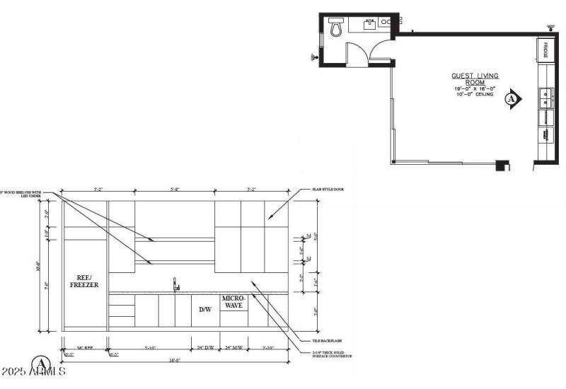 Guest Kitchenette Elevations and Specs