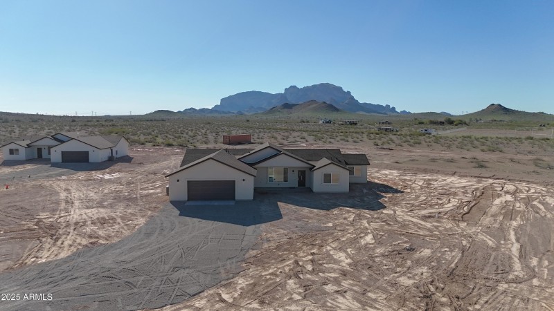 Aerial view Front view with Mountains