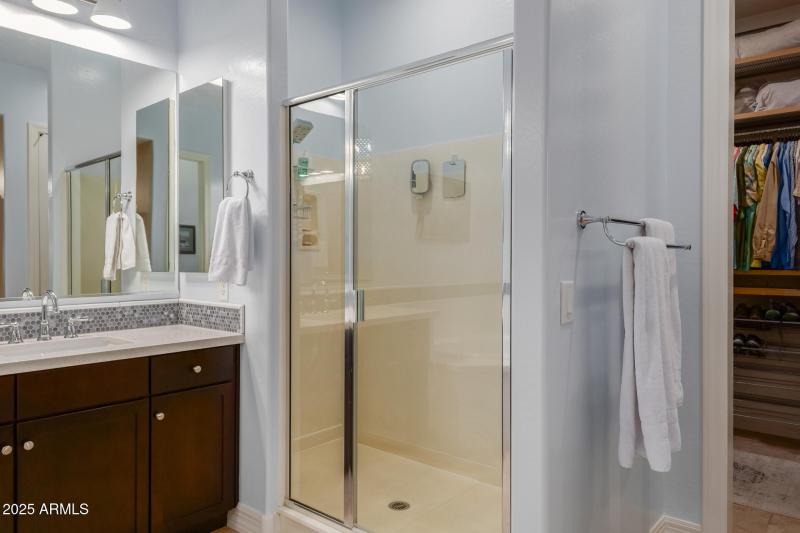 Glass Enclosed Shower