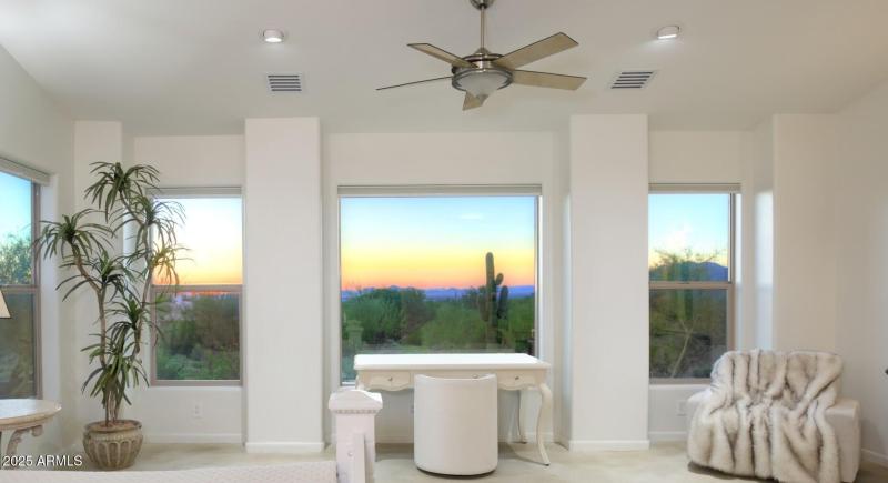 Dusk Views in Master Bedroom