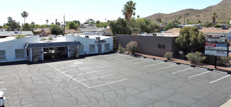 aerial with monument