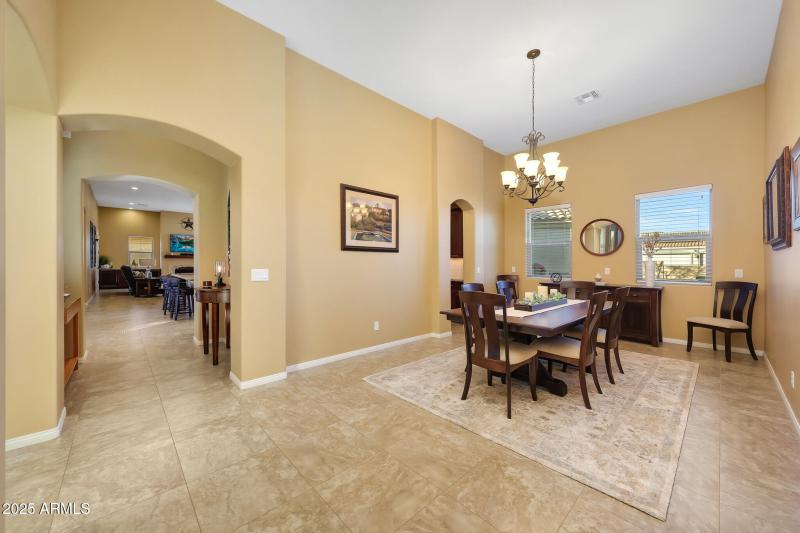 Spacious dining area