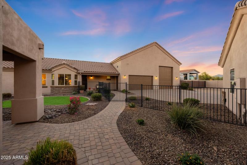View towards the guest house