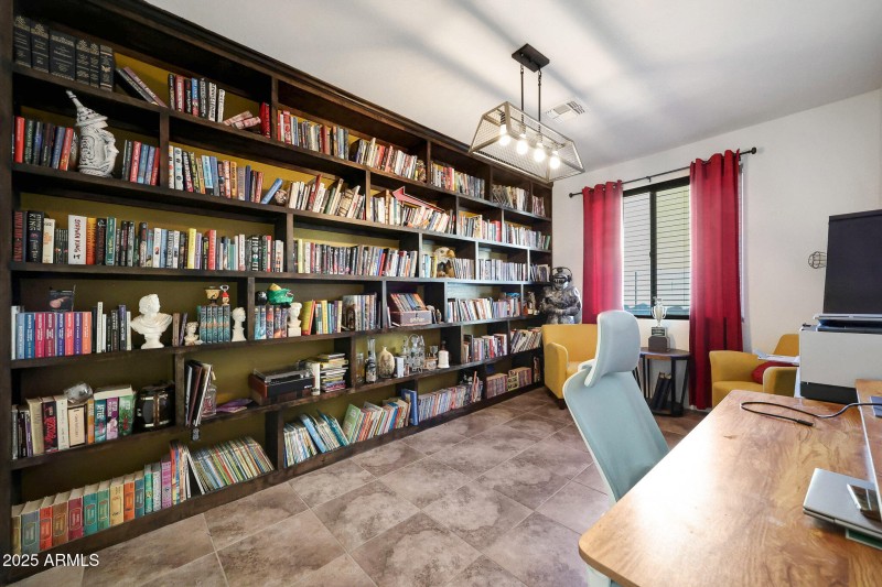 Library with Custom Shelving