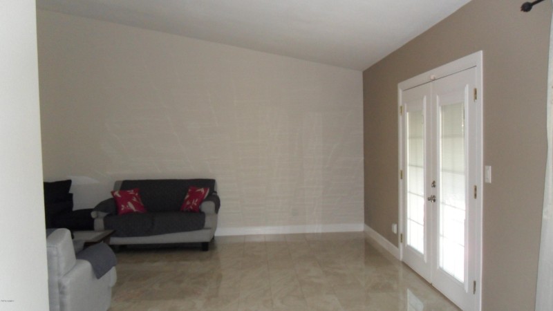 view from kitchen to dining