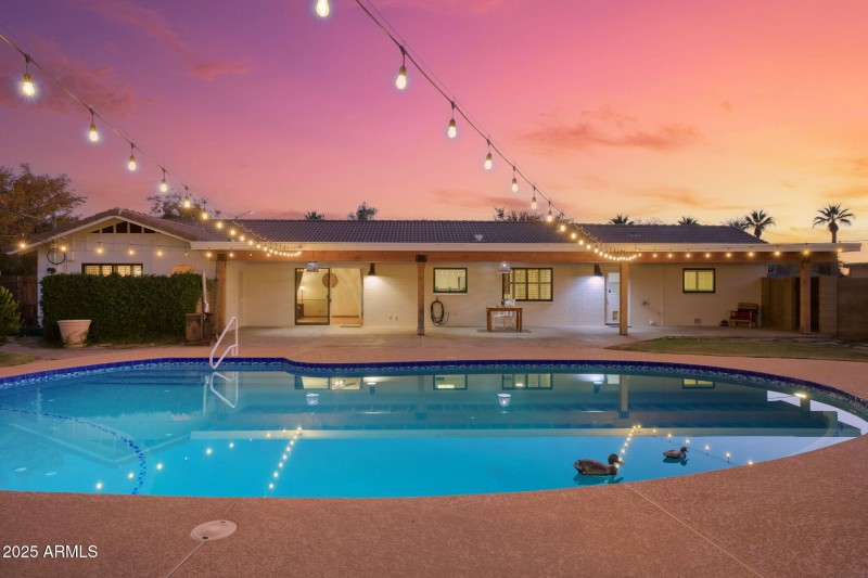 Inviting pool night or day