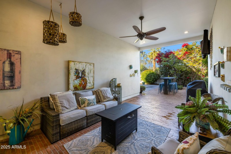 Covered Patio in Backyard