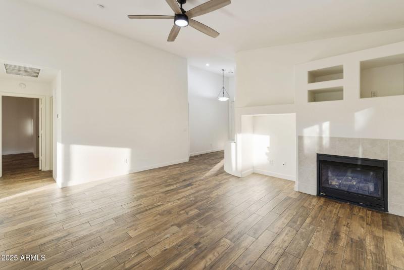 Fireplace is capped off.