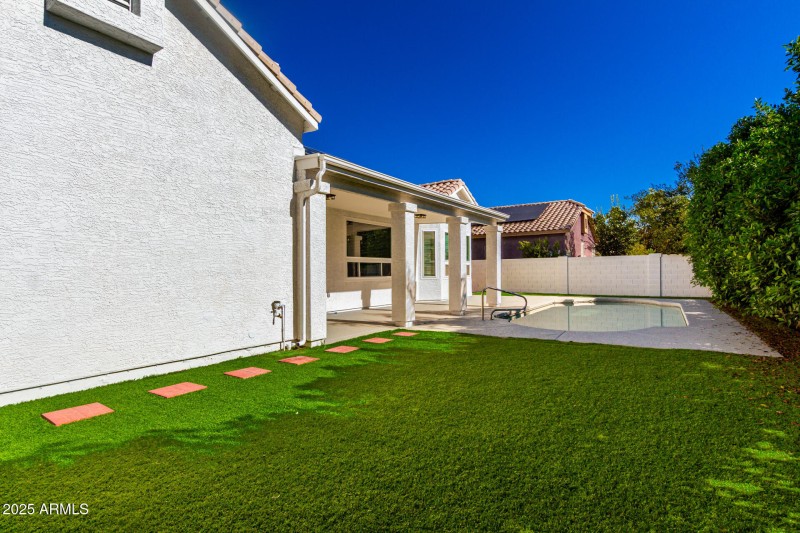 Private Backyard Lawn