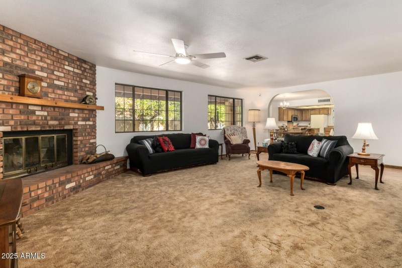 Beautiful Brick Fireplace