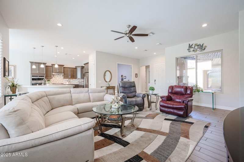 Family Room view to Kitchen