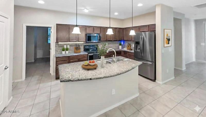 Virtually staged Kitchen