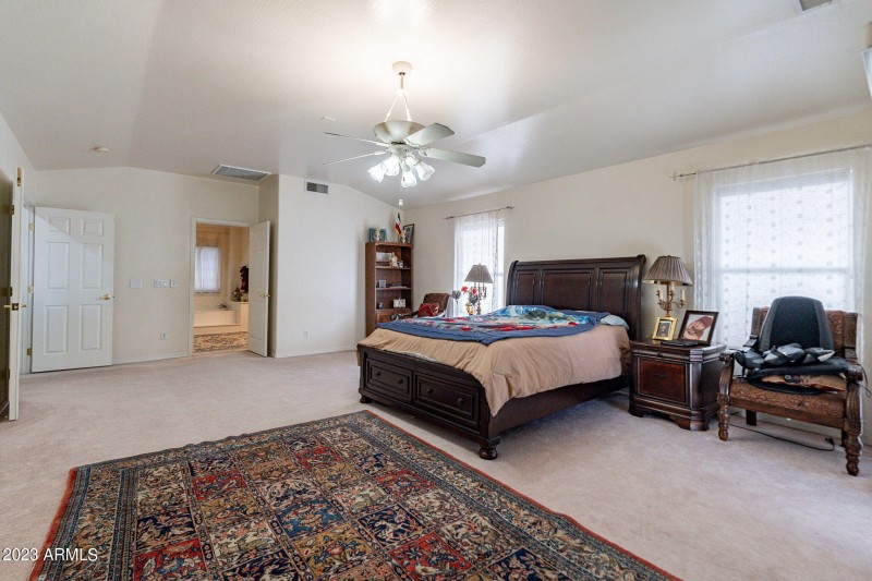 Primary bedroom toward bathroom
