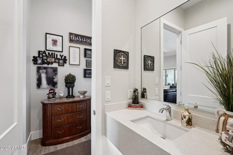 Half Bathroom to Garage entry