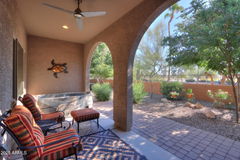Spacious covered patio