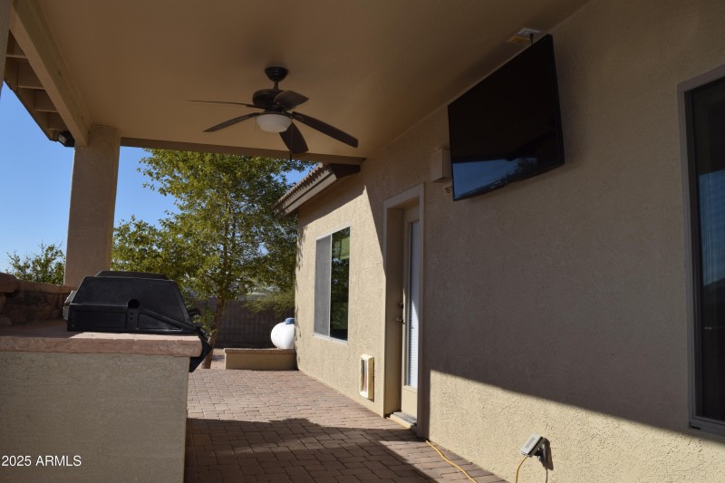 TV on Back Patio