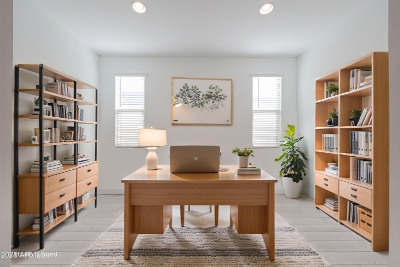 Office/Den Virtually Staged