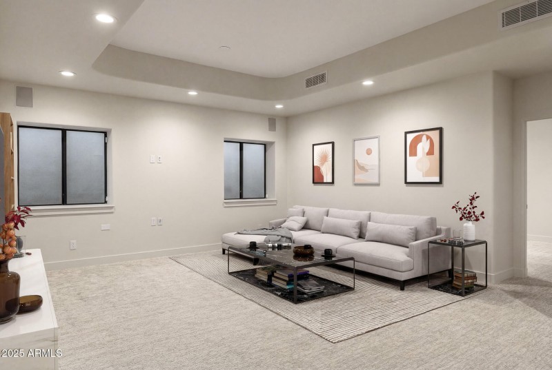 guest lounge virtually staged