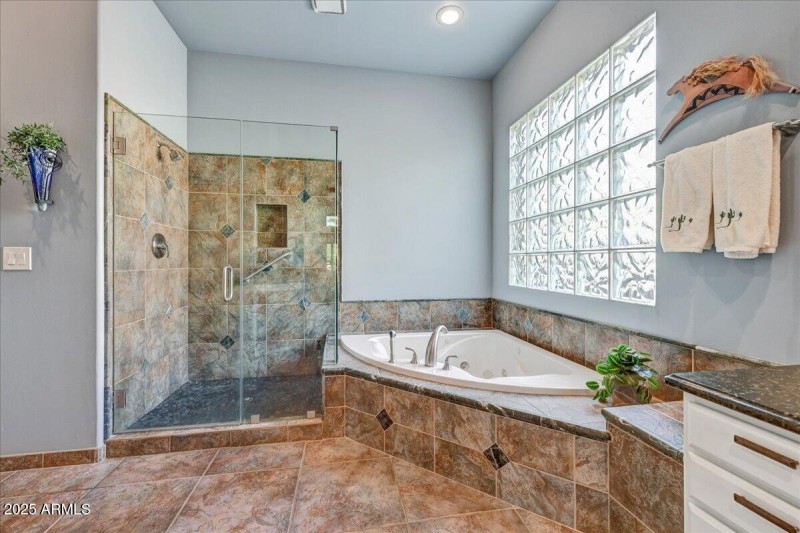 Primary Shower and Tub
