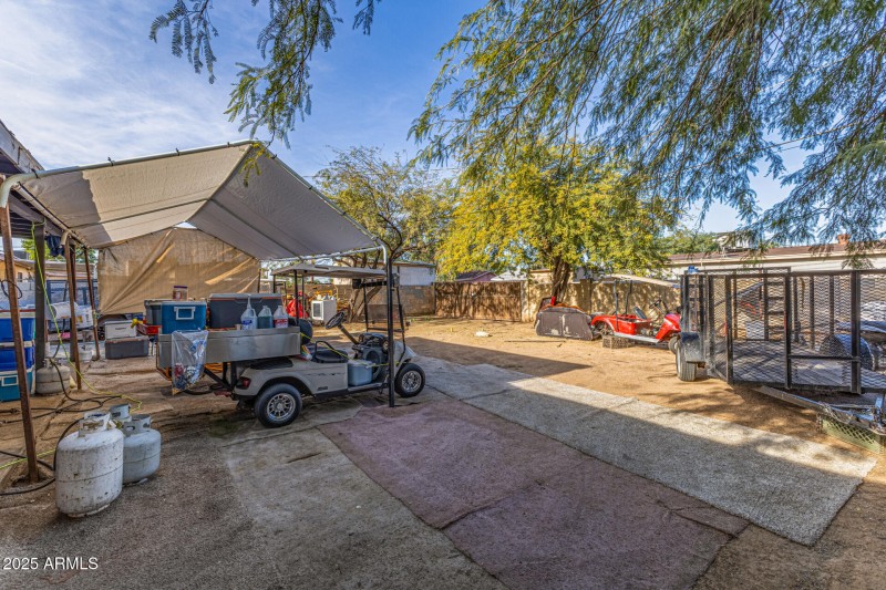 Backyard with Covered Space